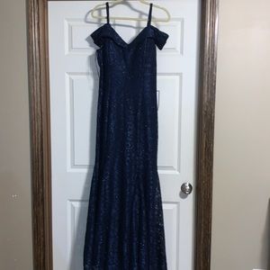 R&M Richards never worn navy with sparkles dress